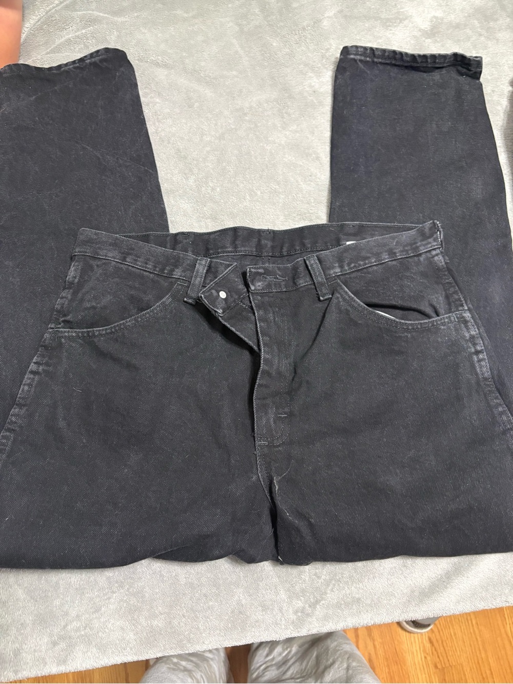 Rustler Black Straight Leg Jeans